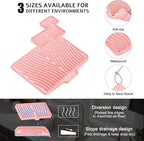 Silicone Dish Drying Mat for Kitchen Counter, Dish Drying Pad, Non-Slip Drain - Image 3