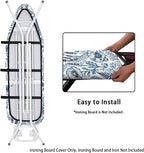 Blue Floral Print Ironing Board Cover Heavy Duty Thick Padding Iron Board - Image 4