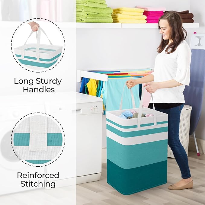 StorageRight Large Collapsible Laundry Basket Hamper - Image 4