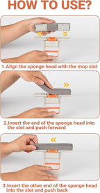 Self-Squeeze Mini Mop & Crevice Brush Set, Cleaning Tool - Image 7