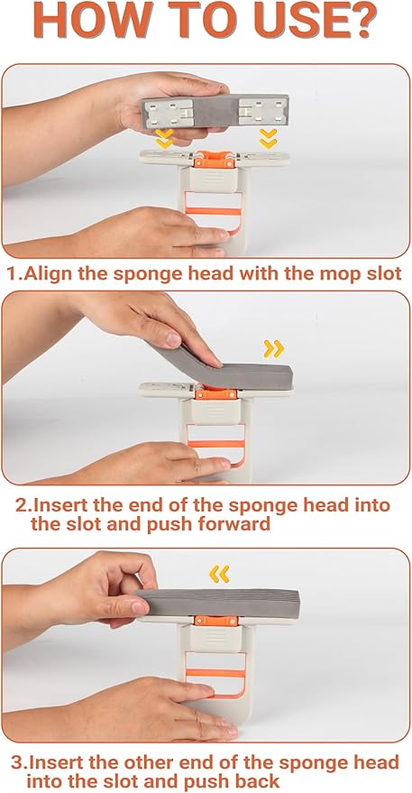 Mini Mop for Small Spaces, Foldable Self-Squeeze & Self-Wringing Wet Dry Sponge - Image 7