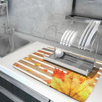 Autumn Golden Maple Leaf Dish Drying Mat - Image 5