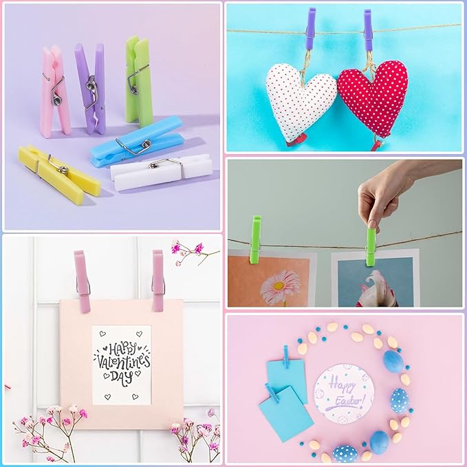 60PCS Party Favors, 60 Baby Shower Clothespin Games, 1.4 Inch Mini Clothes Pins - Image 5