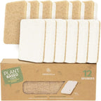 Greenzla Kitchen Sponges, Plant-Based Dish Sponges, Non-Scratch Sisal Hemp by GREENZLA