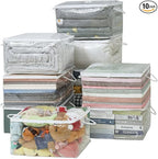 10 PCS Clear Zippered Storage Bags by Remittur