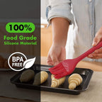 HOTEC 600℉ Heat Resistant BPA Free Silicone Marinading Meat Grill Basting - Image 3