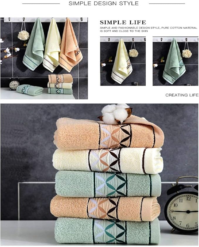 4 Pack Cotton Hand Towels, 100% Cotton Face Towels, - Image 7