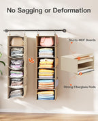 Pipishell 6-Shelf Hanging Closet Organizer, - Image 4