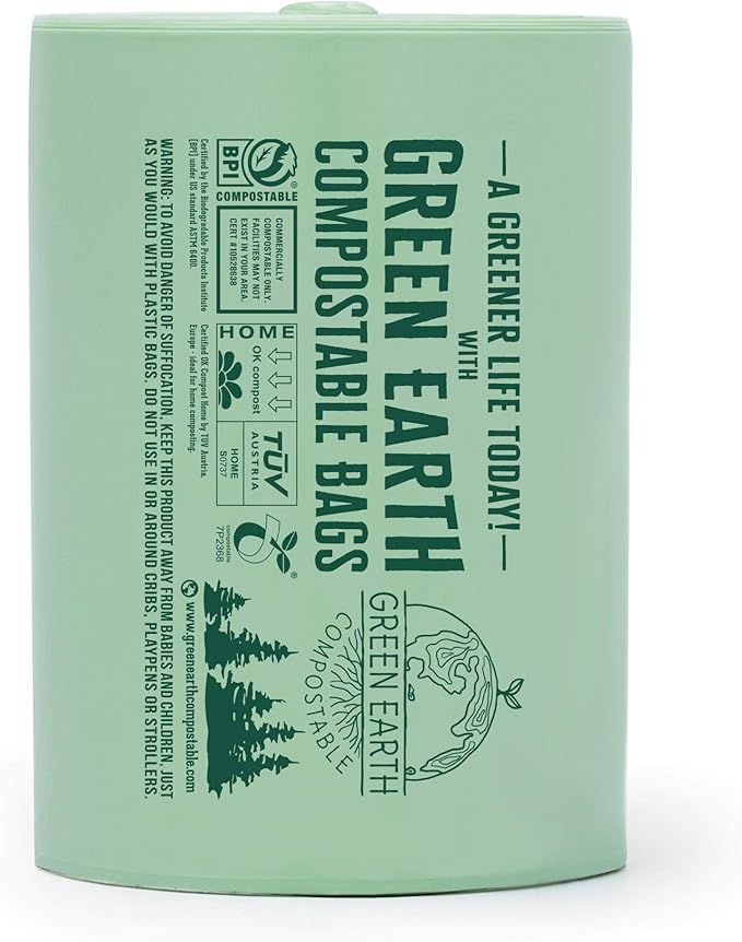 Green Earth Compostable Tall Kitchen Food Scrap Trash Bags, Compost Bin - Image 5