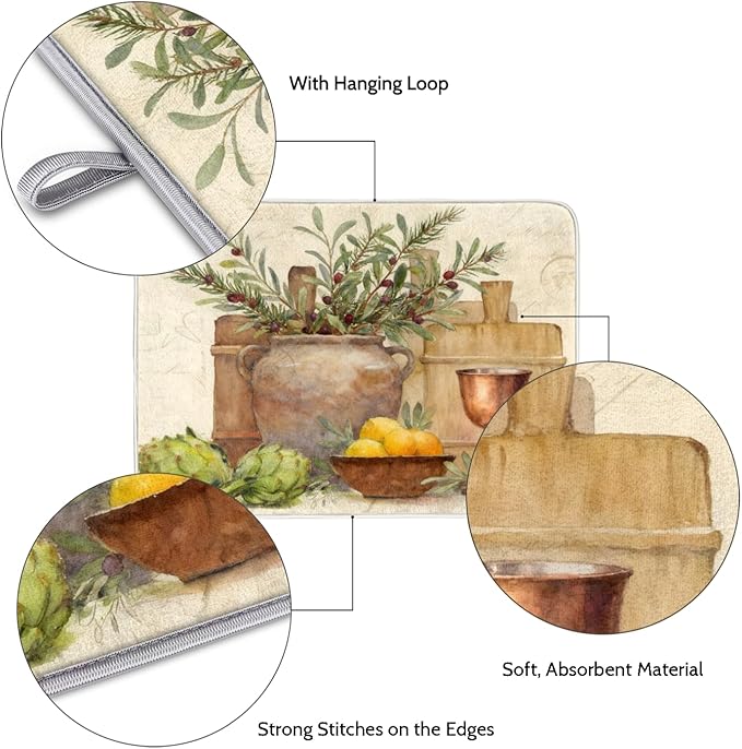 Dish Drying Mats with Hanging Loop - Image 3