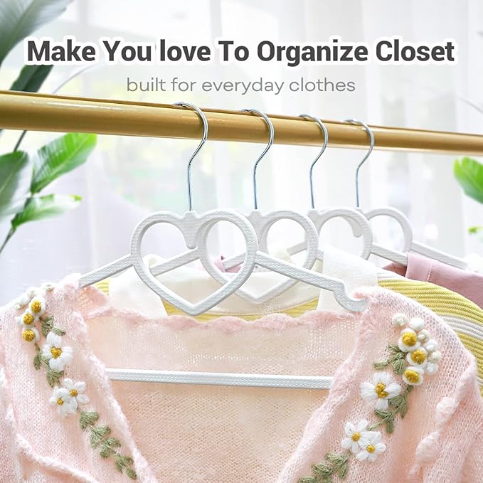 Plastic Hangers 20 Pack, Cute Clothes Hangers Ultra Thin Space Saving - Image 3