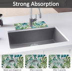 15" X 5.5" Kitchen Sink Splash Guard Faucet Mat Leaf Super Absorbent Fast - Image 3