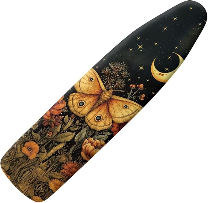 Butterfly Starry Sky Steam Ironing Board Cover, Retro Butterfly Flower Cluster by Daulesho