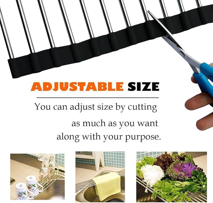 Ahyuan Roll up Dish Drying Rack Over The Sink Kitchen Roll up Sink Drying Rack - Image 5