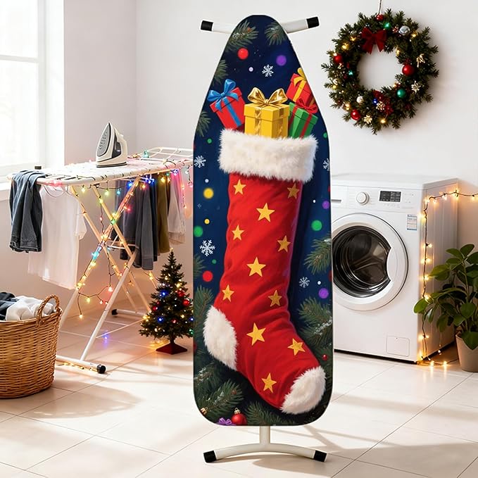 Nuxovilar Ironing Board Covers Winter Stocking Pattern Polyester 15x54 Inches - Image 2