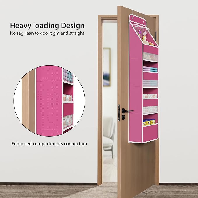 Univivi 5-Shelf Fabric Door Storage Over Door Hanging Organizer - Image 2