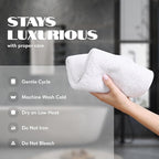 White Hand Towels Set for Bathroom, 6 Pack - Image 6