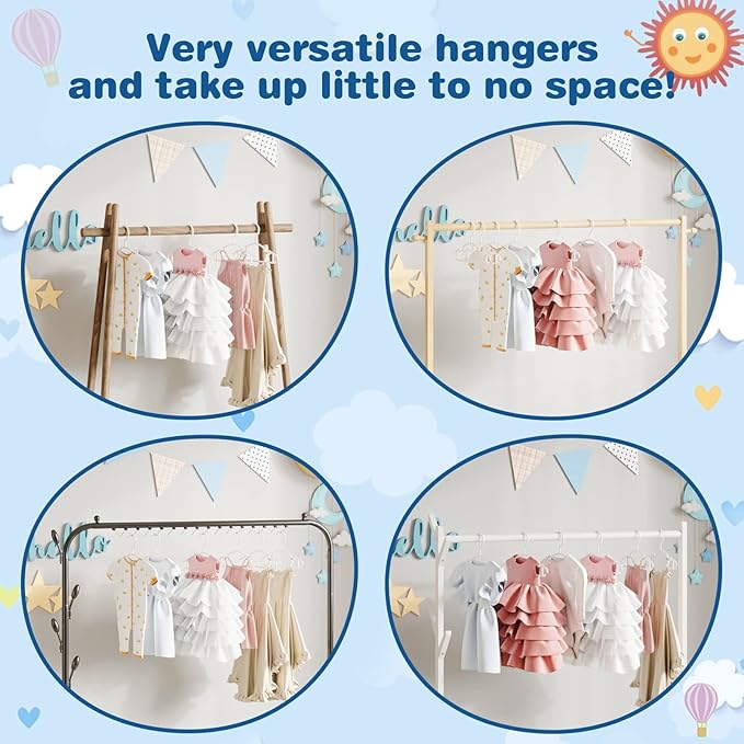 GoodtoU Baby Hangers, 60 Pack Baby Clothes Hangers - Image 4