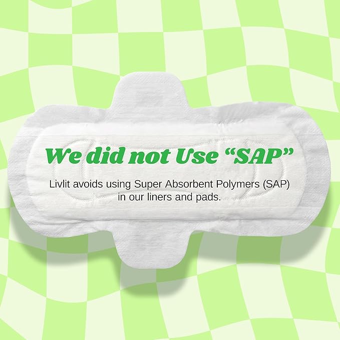 Livlit Regular Size Ultra Thin Sanitary Pads, 100% Organic Cotton from Texas - Image 5