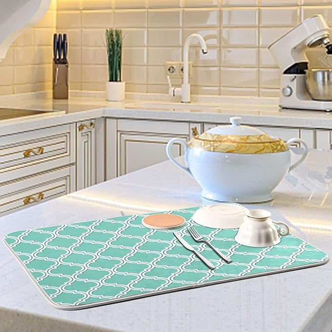 Super Absorbent Dish Drying Mat, Microfiber Fast-Drying Dish Mat, Kitchen Dish - Image 6