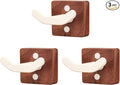 3 Pack White Wall Coat Hook Rack, Modern Coat Hooks Black Walnut Wood Black by Unknown