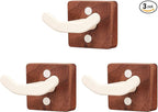 3 Pack White Wall Coat Hook Rack, Modern Coat Hooks Black Walnut Wood Black by Unknown