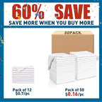 White Microfiber Towels- 50 Pack, Microfiber Cleaning Cloths Bulk, Microfiber - Image 2