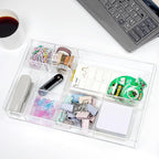 8-Section Clear Drawer Organizer, Large Acrylic Drawer Divider Tray - Image 6