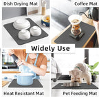 LOPNUR Kitchen Dish Drying Mat, Super Absorbent Dish Drying Pad, Diatomite - Image 7