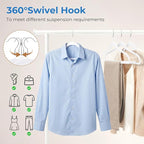 Smartor White Velvet Hangers 50 Pack, Non Slip Clothes Hangers - Image 7