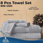 DAN RIVER 8 PC Luxury Bath Towels - Image 7