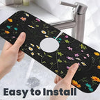 Flower Branch Pattern Design Cute Kitchen sink faucet pad, strong water - Image 7