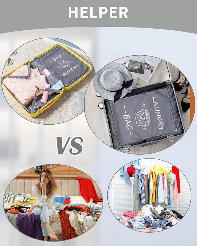 babygoal Travel Laundry Bags 2 Pack, Gym and Swimming-Washable Waterproof Wet - Image 4