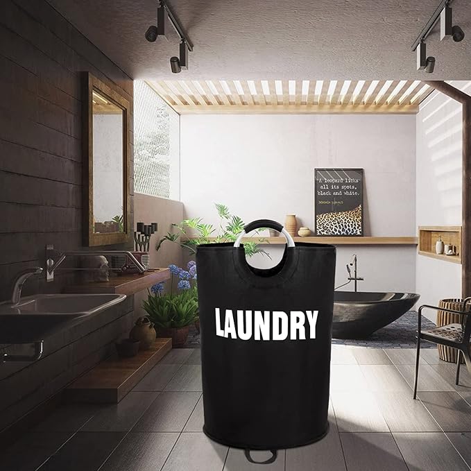 160L XX-Large Laundry Basket, Freestanding Tall Clothes Hamper, Collapsible - Image 8