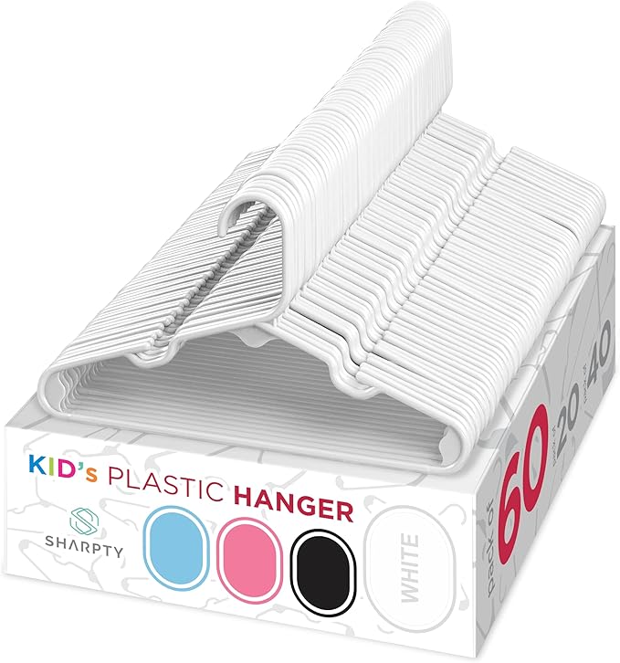Sharpty Kids Plastic Hangers, Children's Hangers by Sharpty