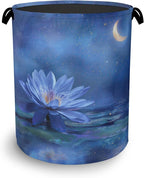 Water Lily Laundry Basket, Moon Oxford Cloth Laundry Hamper by Unknown