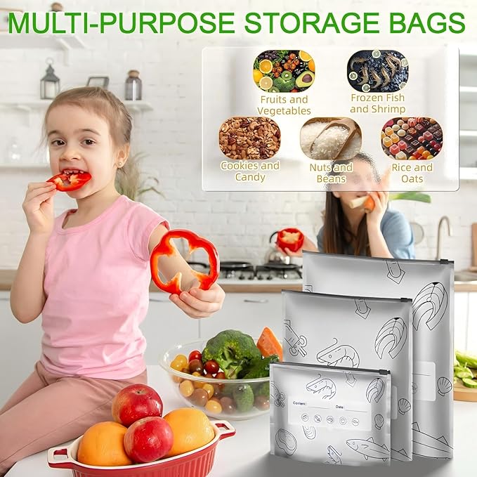 Reusable Aluminum Foil Sealable Storage Bags, 2026 New Resealable Vacuum Zipper - Image 5