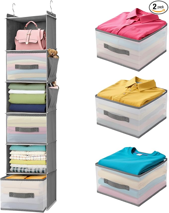 6-Tier Hanging Closet Organizer by BIEBOS