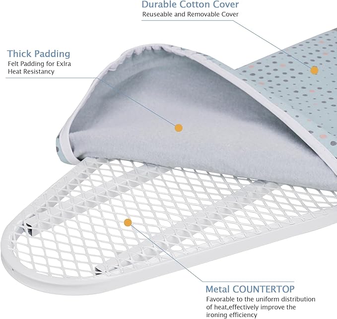 SheeChung Wall Mount Ironing Board 36"X12", Compact Wall Ironing Board - Image 6