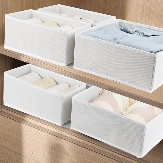 12 Pack Drawer Organizer Clothes, Foldable Fabric Dresser Organizer Closet - Image 4