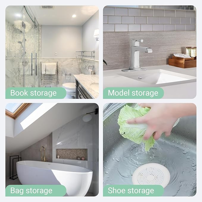 4Pcs Silicone Drain Covers Round Hair Drain Catcher - Image 2