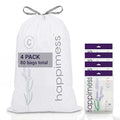 happimess 13.2 Gallon Drawstring Trash Bags, Lavender Scent, Heavy Duty MDPE by Happimess