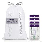 happimess 13.2 Gallon Drawstring Trash Bags, Lavender Scent, Heavy Duty MDPE by Happimess