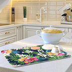 Tarity Colorful Tropical Flowers Dish Drying Mat - Image 6