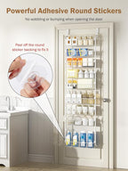 Delamu Over The Door Pantry Organizer, 9-Tier Pantry Door Organizers and Storage - Image 6