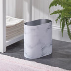 mDesign Slim Pill-Shaped Metal 1.98 Gallon/7 Liter Recycle Trash Can Wastebasket - Image 2