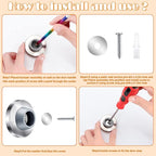 Blulu Concave Wall Door Stopper Door Bumper Stainless Steel Wall Protector - Image 3