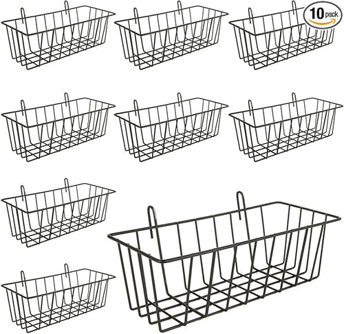 10 PCS Wire Baskets Wall Grid Panel Hanging Wire Basket Hanging Wall Baskets No by Oungy