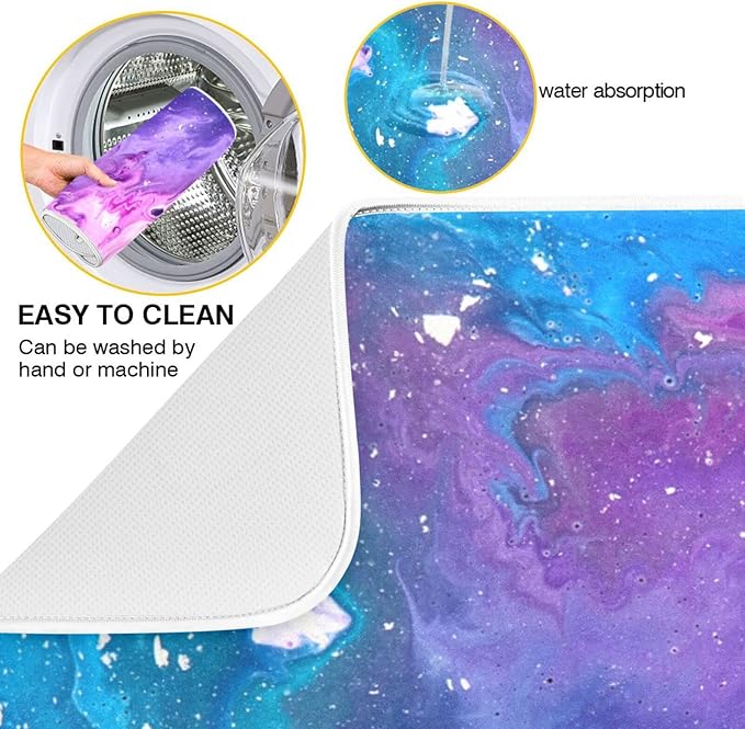Super Absorbent Dish Drying Mat, Microfiber Fast-Drying Dish Mat, Kitchen Dish - Image 2