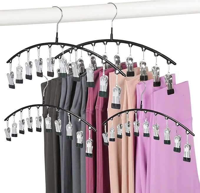 Legging Hangers for Closet Organizer, Hat Hangers for Closet 4 Pack by Arkeiliy
